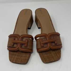 Sam Edelman Tan Woven Mules